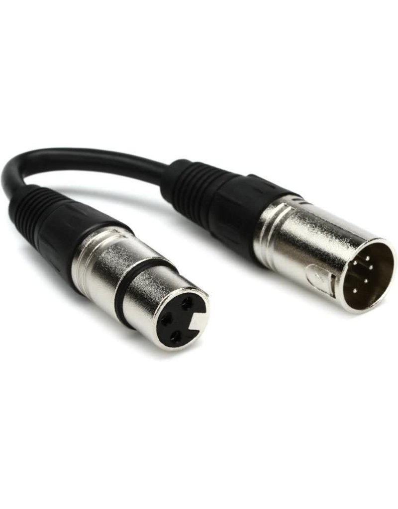 Chauvet DJ Chauvet Dj 3-Pin Female to 5-Pin Male DMX Cable (6")