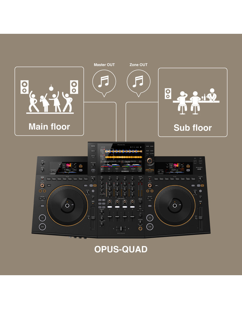 OPUS-QUAD: 4-Channel DJ System, 4-Deck playback, Smart cue, Rekordbox & Serato DJ Pro compatibility - Pioneer DJ