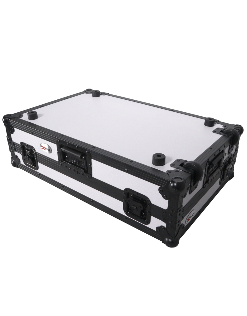 ProX ProX ATA Flight Case for DDJ-1000, FLX6, SX3 w/ Laptop Shelf 1U Rack Space and Wheels - White/Black (XS-DDJ1000WLTWH)