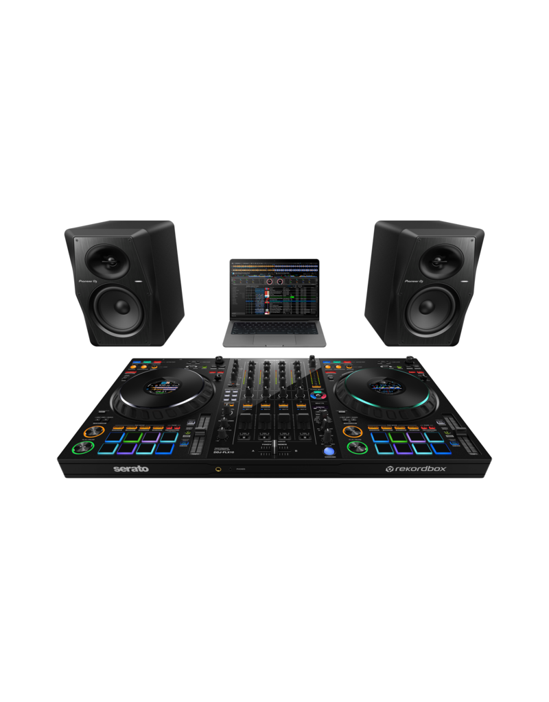 DDJ-FLX10: 4-deck USB DJ Control Surface and 4-channel Mixer for Rekordbox DJ Software & Serato DJ Pro. Feat. Rekordbox Track Separation Technology - Pioneer DJ