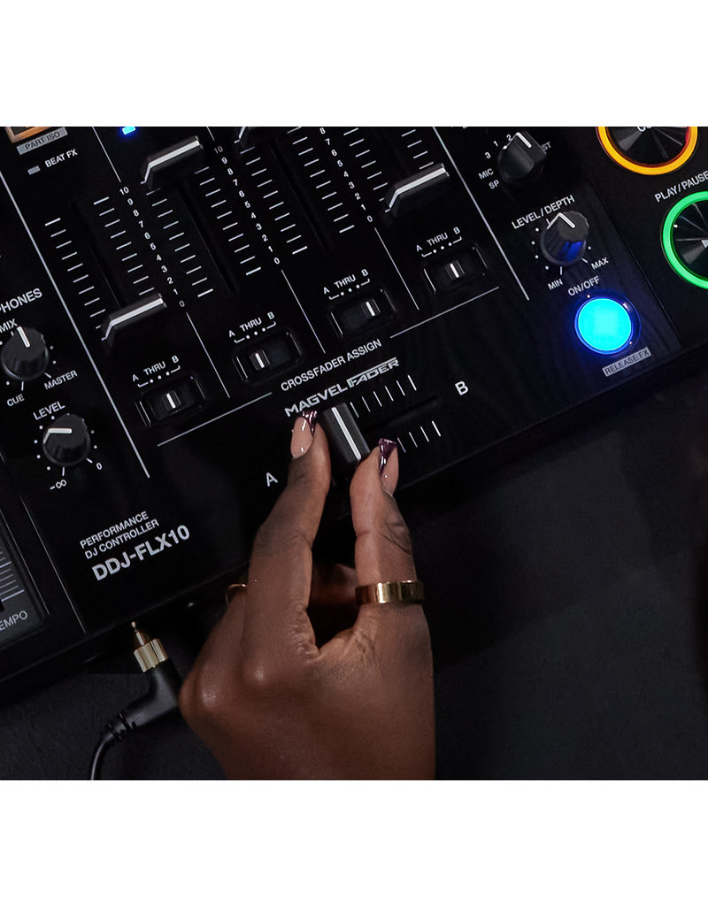 FLX10: 4-deck USB DJ Control Surface and 4-channel Mixer for Rekordbox DJ Software & Serato DJ Pro. Feat. Rekordbox Track Separation Technology - Pioneer DJ
