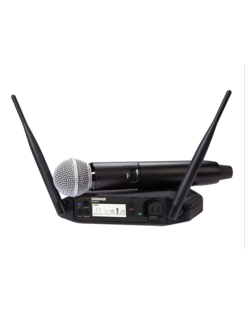 Shure GLXD24+/SM58-Z3 Dual-Band Wireless Vocal System with SM58 Microphone (Z3: 2.4, 5.8 GHz)