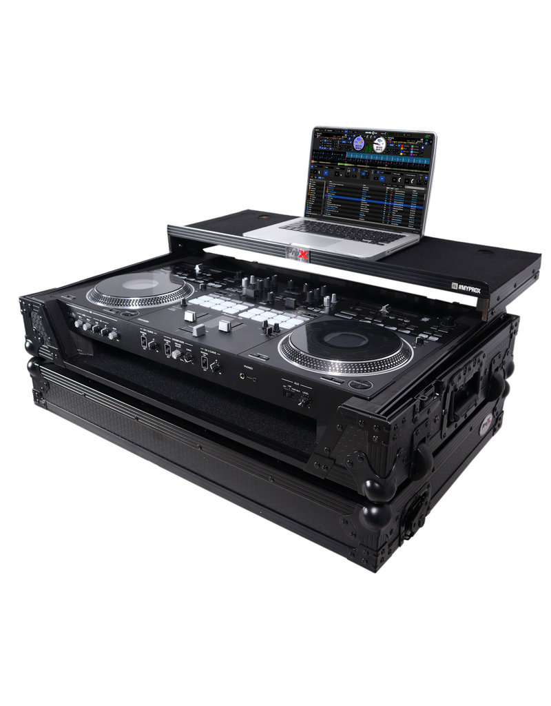 ProX ProX ATA Style Flight Case for REV7 w/ Laptop Shelf + Wheels Black/Black (XS-DDJREV7WLTBL)