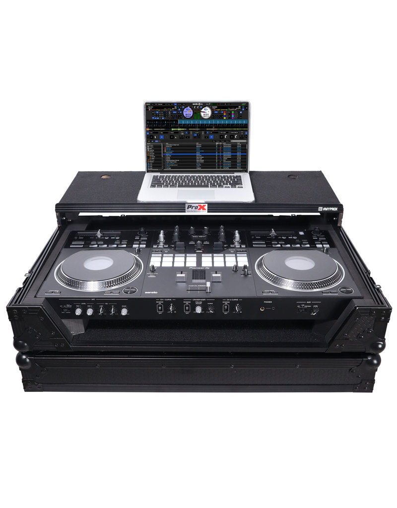 ProX ProX ATA Style Flight Case for REV7 w/ Laptop Shelf + Wheels Black/Black (XS-DDJREV7WLTBL)