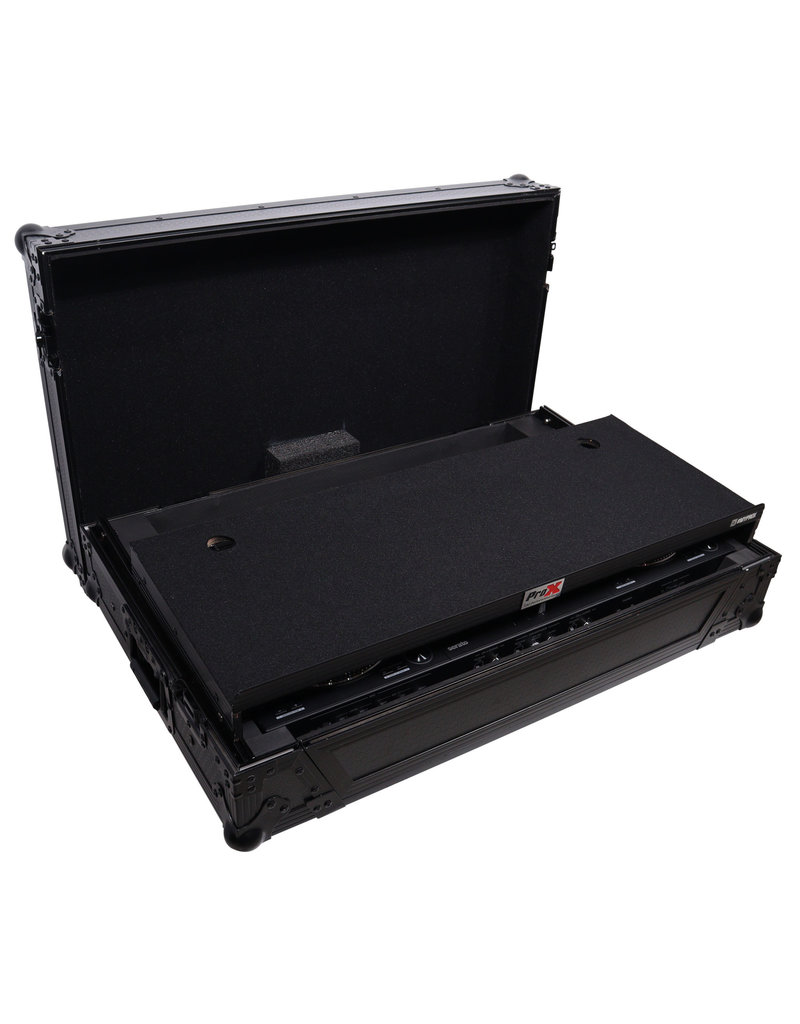 ProX ProX ATA Style Flight Case for REV7 w/ Laptop Shelf + Wheels Black/Black (XS-DDJREV7WLTBL)