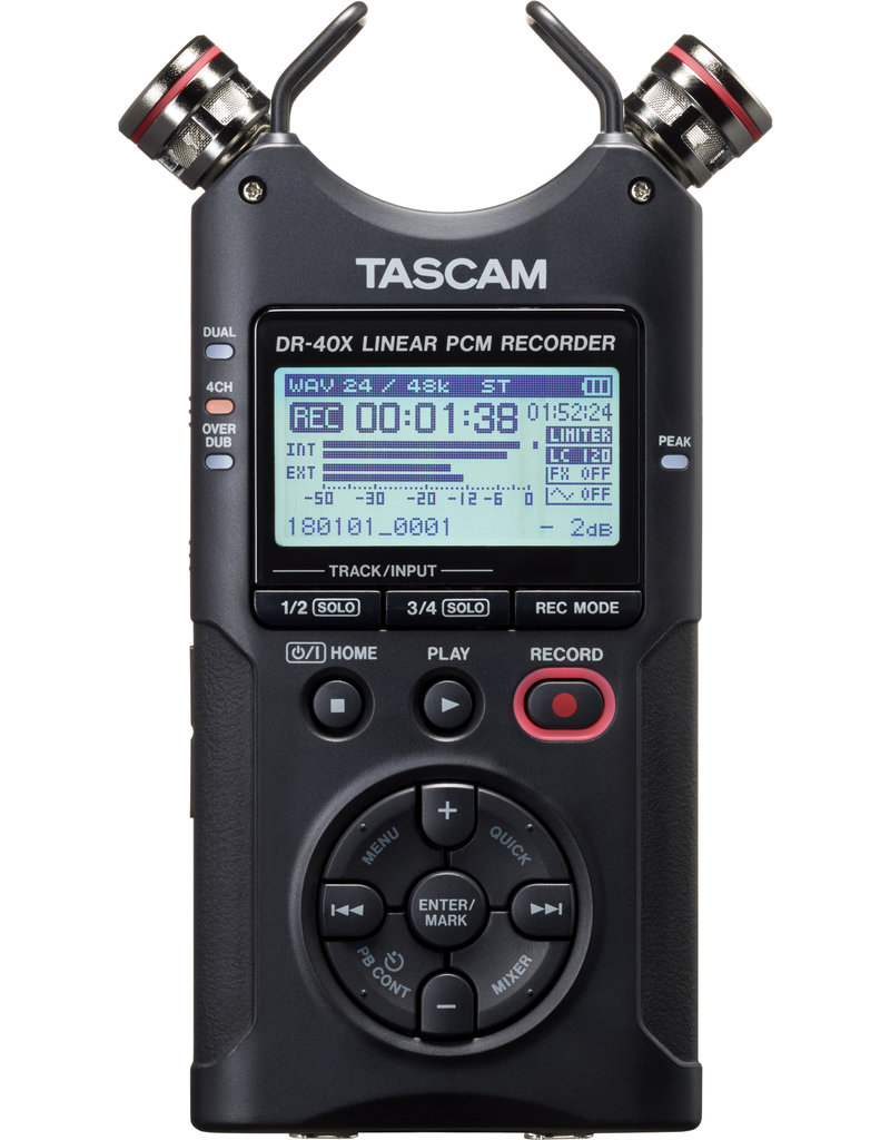Tascam Tascam DR-40X: 4 Channel Portable Handheld Field Recorder + USB Interface