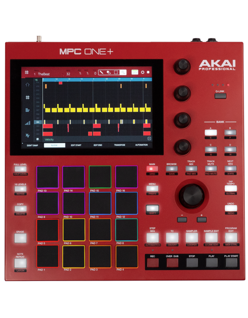 AKAI Akai Pro MPC One+ Standalone Music Production Center with Sampler and Sequencer (Red)