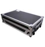ProX ProX Flight Style Road Case For DDJ-FLX10 DJ Controller w/ Laptop Shelf 1U Rack Space + Wheels Black/Silver (XS-DDJFLX10WLT)