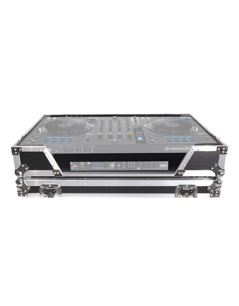 ProX ProX ATA Flight Case for DDJ-FLX6 DJ Controller w/ 1U Rack Space + Wheels Black/Silver (XS-DDJFLX6 W)