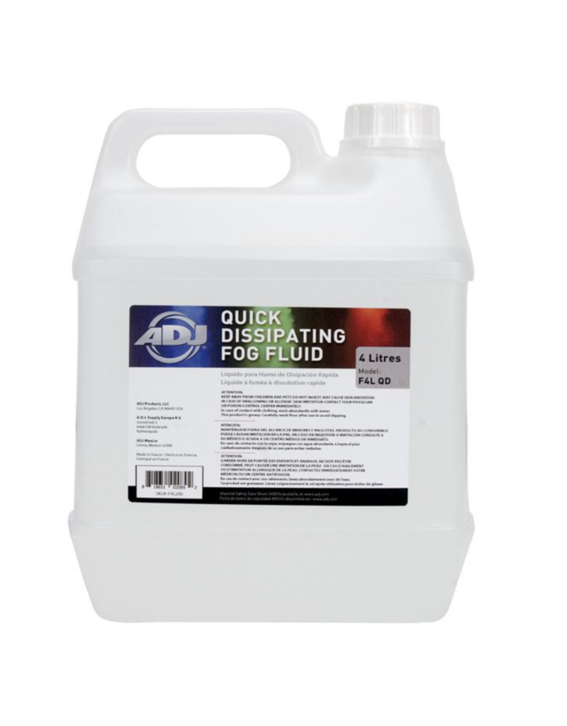 ADJ ADJ Quick Dissipating Fog Fluid  4 Liters (F4L QD)