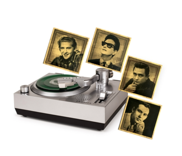 Crosley Mini Turntable for 3 Inch Vinyl Records w/Sun Records Set