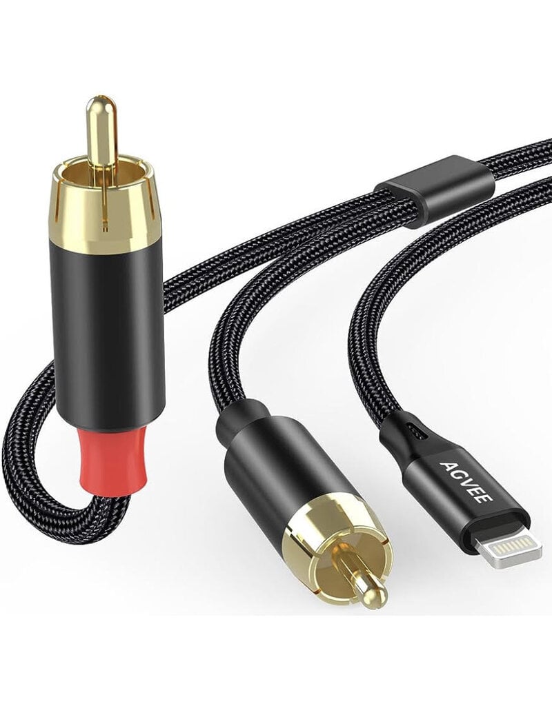 AGVEE 6.6ft Lightning to RCA Cable Audio Y Cord Adapter Converter