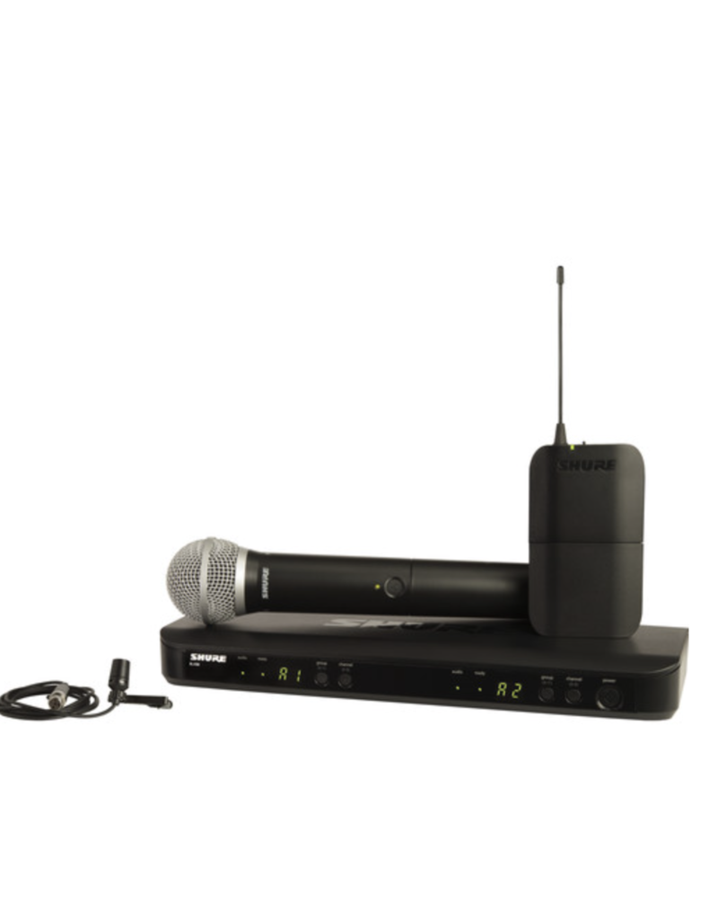 Shure BLX1288/CVL-H9  Dual-Channel Wireless Combo Lavalier & Handheld Microphone System