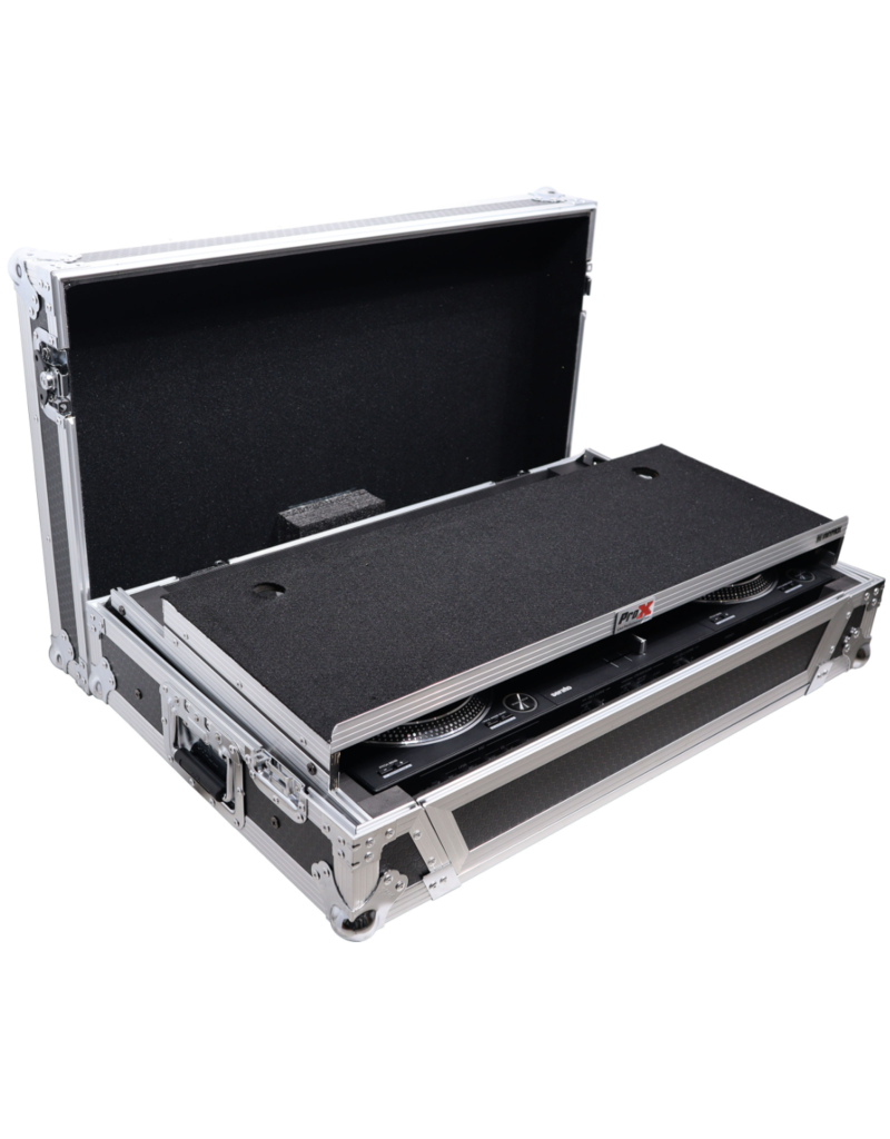 ProX ProX ATA Style Flight Case for Pioneer DDJ-REV7 with Laptop Shelf Wheels and 1U Rackspace (XS-DDJREV7WLT)