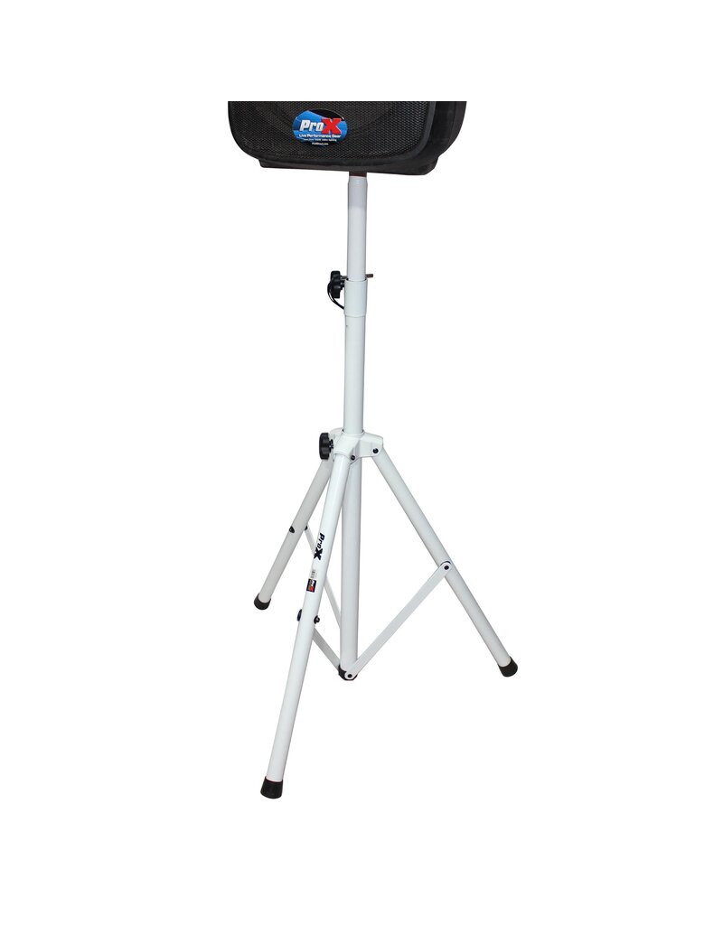 ProX ProX Heavy-Duty All Metal Speaker WHITE Tripod Stand SET OF TWO 4-7 ft. (44"-84") Cloud Series (T-SS28P)