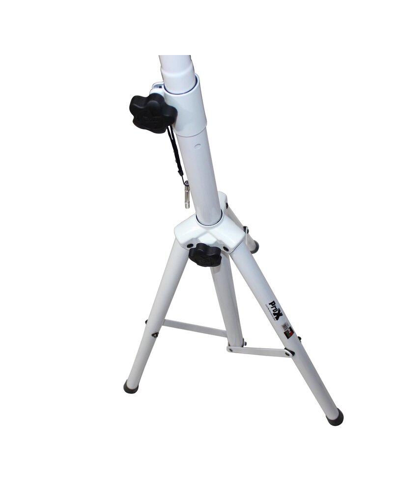 ProX ProX White Heavy-Duty All Metal Speaker Tripod Stand Set of 2, 4-7 ft. (44"-84") Cloud Series (T-SS28P)
