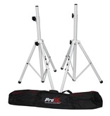 ProX ProX Heavy-Duty All Metal Speaker WHITE Tripod Stand SET OF TWO 4-7 ft. (44"-84") Cloud Series (T-SS28P)