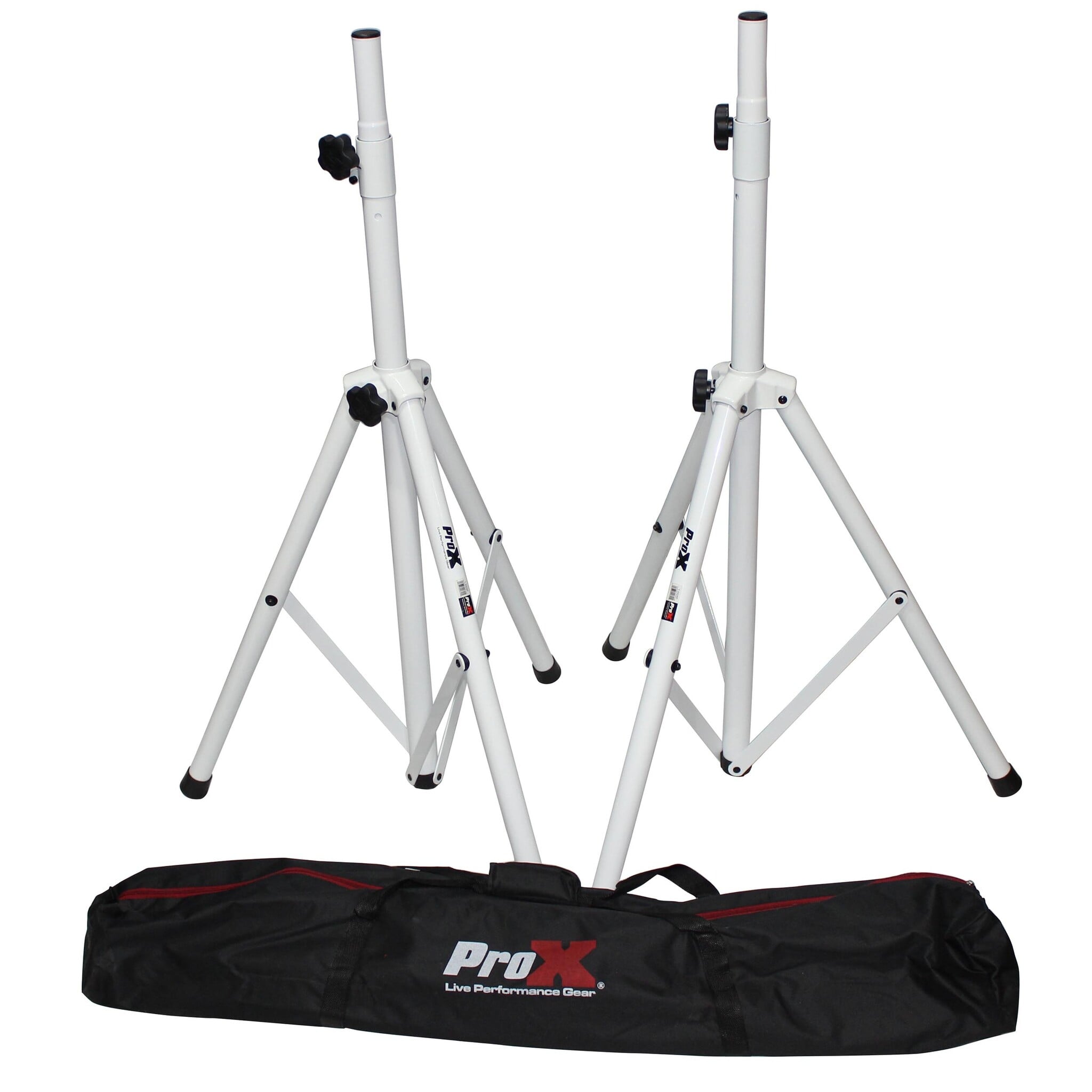 ProX White Heavy-Duty All Metal Speaker Tripod Stand (T-SS28P