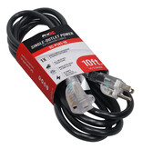 ProX ProX 10' Ft. 120VAC NEMA 15 Male to 3 Outlet Female Power-Extension Cord 14 AWG (P141-10)