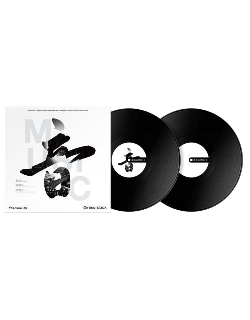 12" Black Control Vinyl for Rekordbox DJ (Pair)- Pioneer DJ (RB-VD2-K)