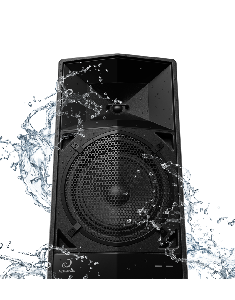 AlphaTheta WAVE-EIGHT 8" Portable DJ speaker – Ultra-low-latency wireless connection, professional sound quality, effortless setup, built-in battery, and waterproof design - AlphaTheta