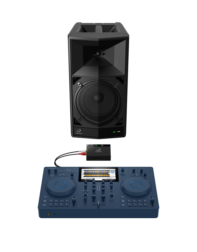 AlphaTheta WAVE-EIGHT 8" Portable DJ speaker – Ultra-low-latency wireless connection, professional sound quality, effortless setup, built-in battery, and waterproof design - AlphaTheta