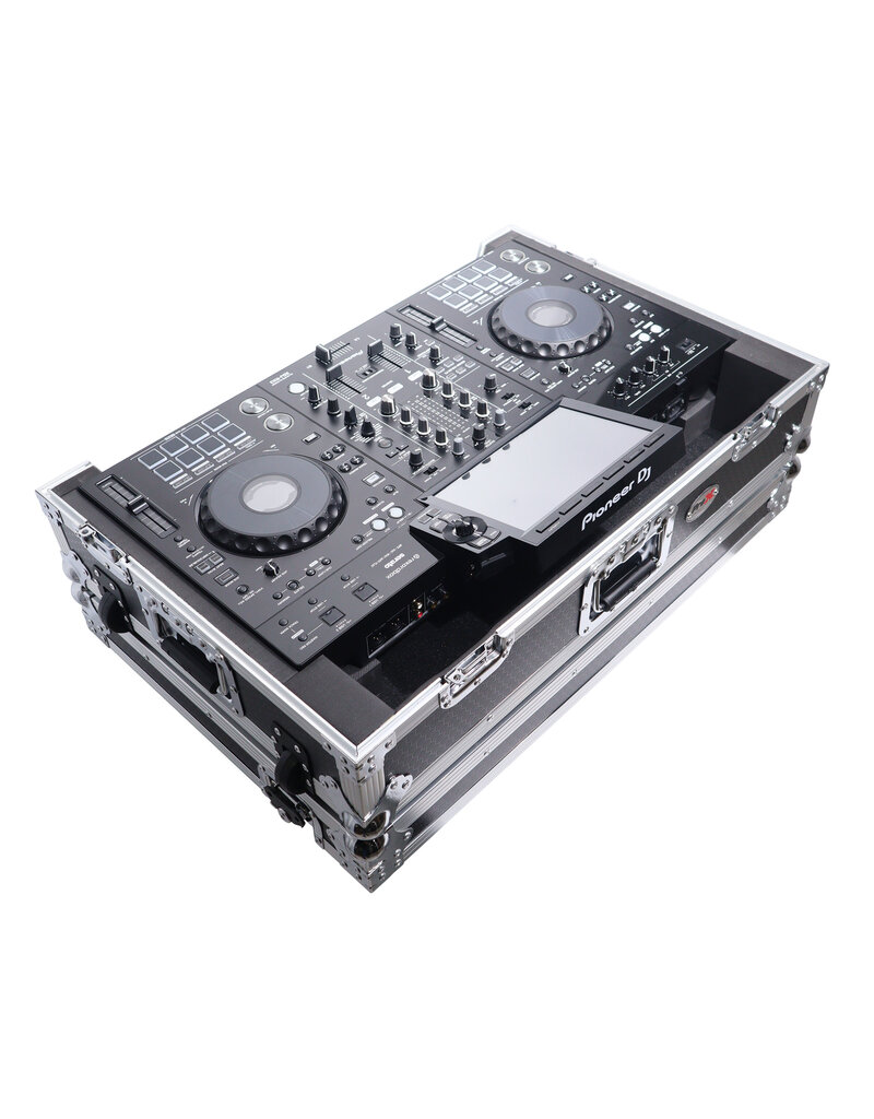 ProX ProX ATA Flight Case For REV5 or RX3 DJ Controller w/ 1U Rack Space + Wheels Black/Silver  (XS-XDJRX3 W)