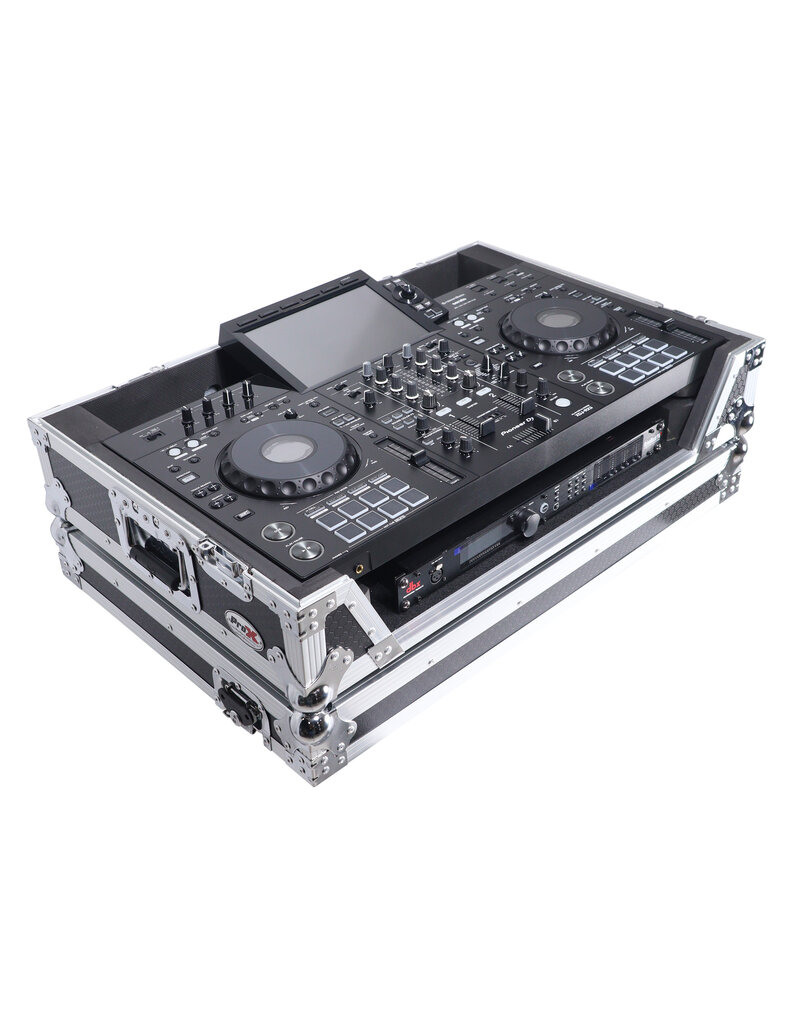 ProX ProX ATA Flight Case For REV5 or RX3 DJ Controller w/ 1U Rack Space + Wheels Black/Silver  (XS-XDJRX3 W)