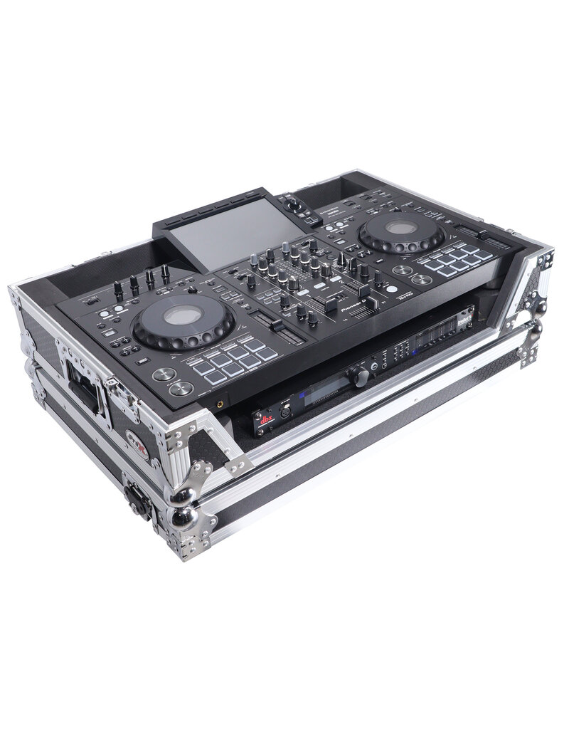 ProX ProX ATA Flight Case For REV5 or RX3 DJ Controller w/ 1U Rack Space + Wheels Black/Silver  (XS-XDJRX3 W)