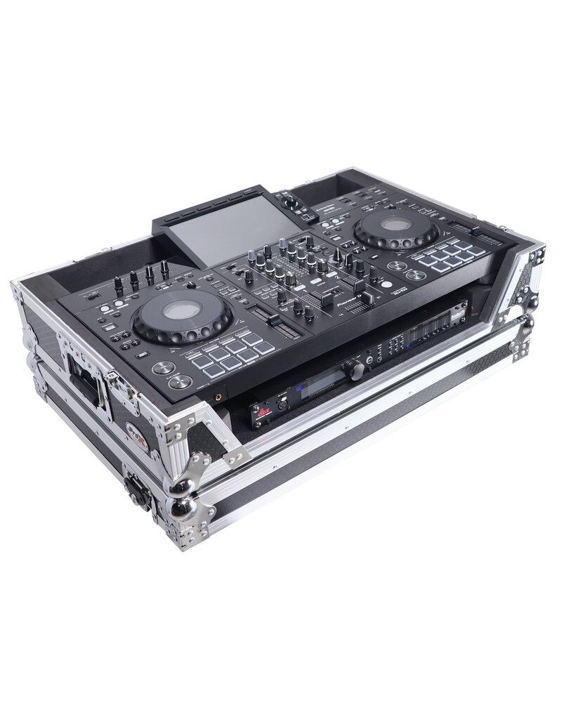 ProX ProX ATA Flight Case For REV5 or RX3 DJ Controller w/ 1U Rack Space + Wheels Black/Silver  (XS-XDJRX3 W)