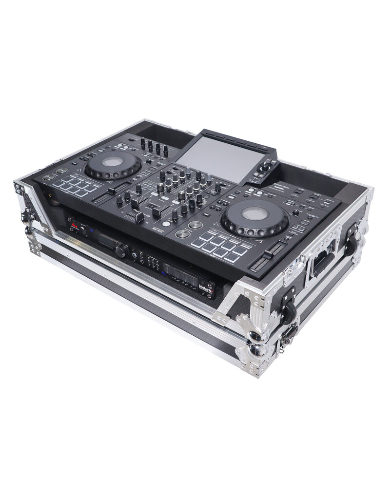 ProX ProX ATA Flight Case For REV5 or RX3 DJ Controller w/ 1U Rack Space + Wheels Black/Silver  (XS-XDJRX3 W)