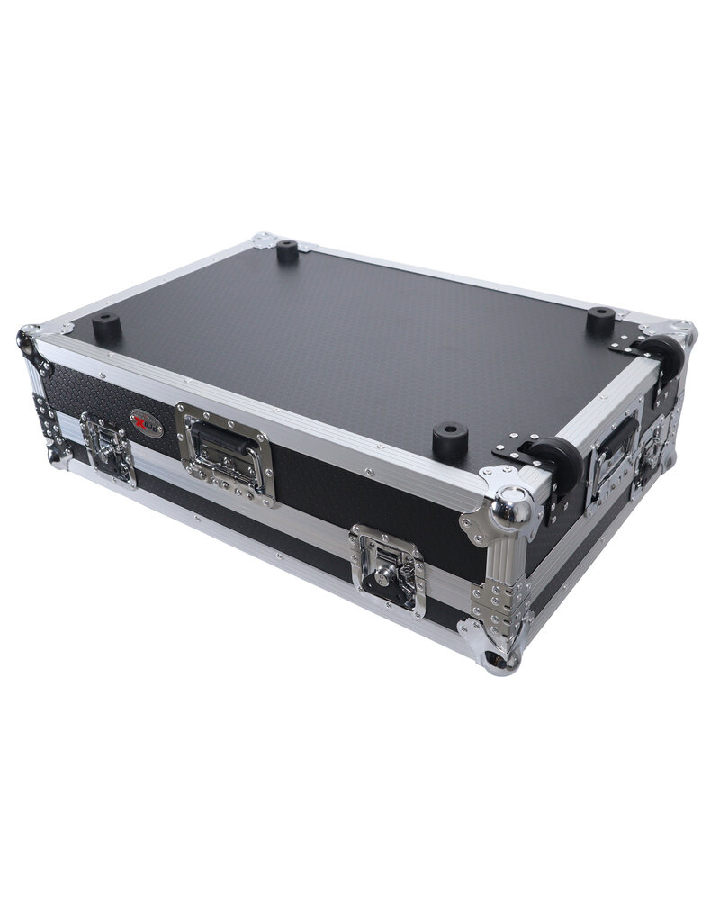 ProX ProX ATA Flight Case For REV5 or RX3 DJ Controller w/ 1U Rack Space + Wheels Black/Silver  (XS-XDJRX3 W)