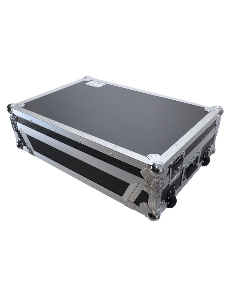 ProX ProX ATA Flight Case For REV5 or RX3 DJ Controller w/ 1U Rack Space + Wheels Black/Silver  (XS-XDJRX3 W)