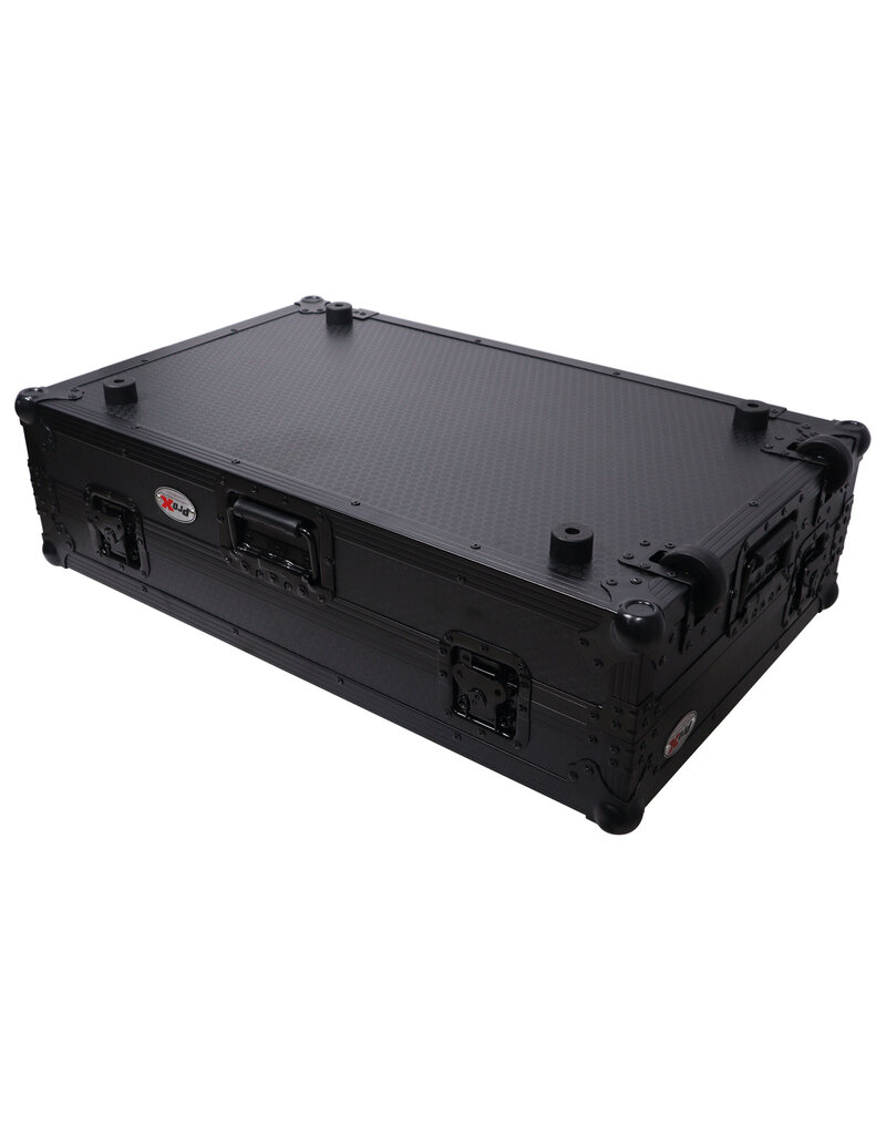 ProX ProX  ATA Flight Style Road Case For Pioneer DDJ-FLX10 DJ Controller with Laptop Shelf 1U Rack Space Wheels and LED Black Finish (XS-DDJFLX10WLTBLLED)