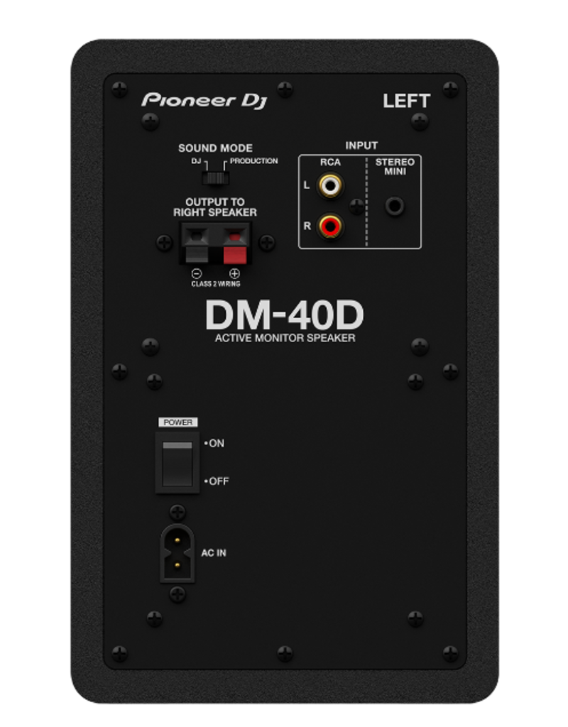 DM-40D-K Black 4" Compact Active Monitor Speaker (pair) - Pioneer DJ