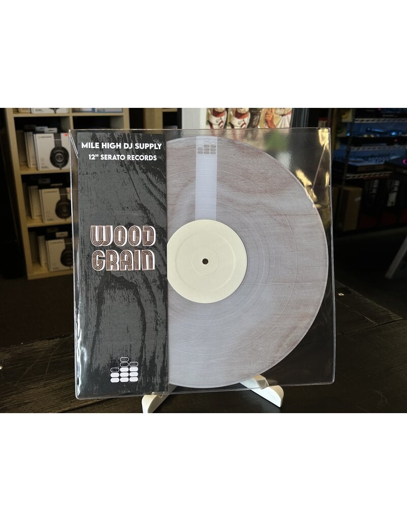 GREY WOOD - Wood Grain 12” Serato Control Vinyl (Pair)  - Mile High DJ Supply