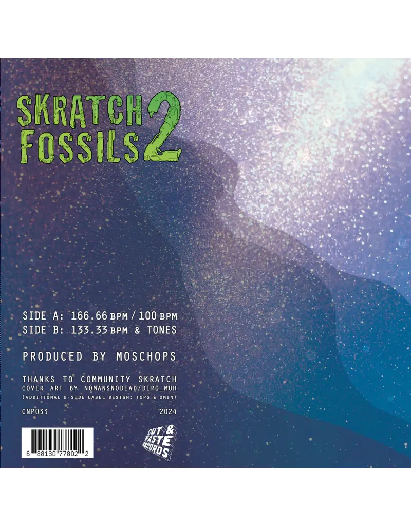 Cut & Paste Skratch Fossils 2: 12" Scratch Record by Moschops