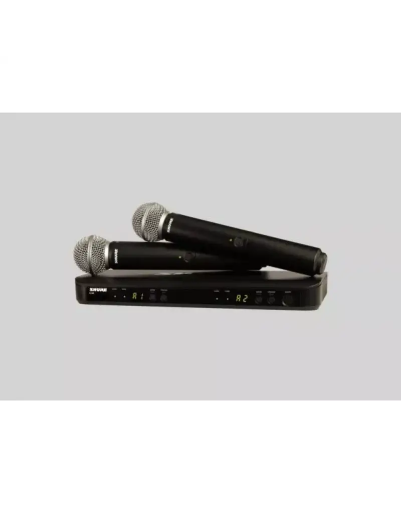 Shure BLX288/SM58 Dual-Channel Combo Wireless Handheld Microphone System with SM58 Capsules (H11: 572 to 596 MHz)