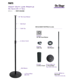 On-Stage On-Stage Heavy-Duty Low-Profile Microphone Stand 12" Base (MS9212)