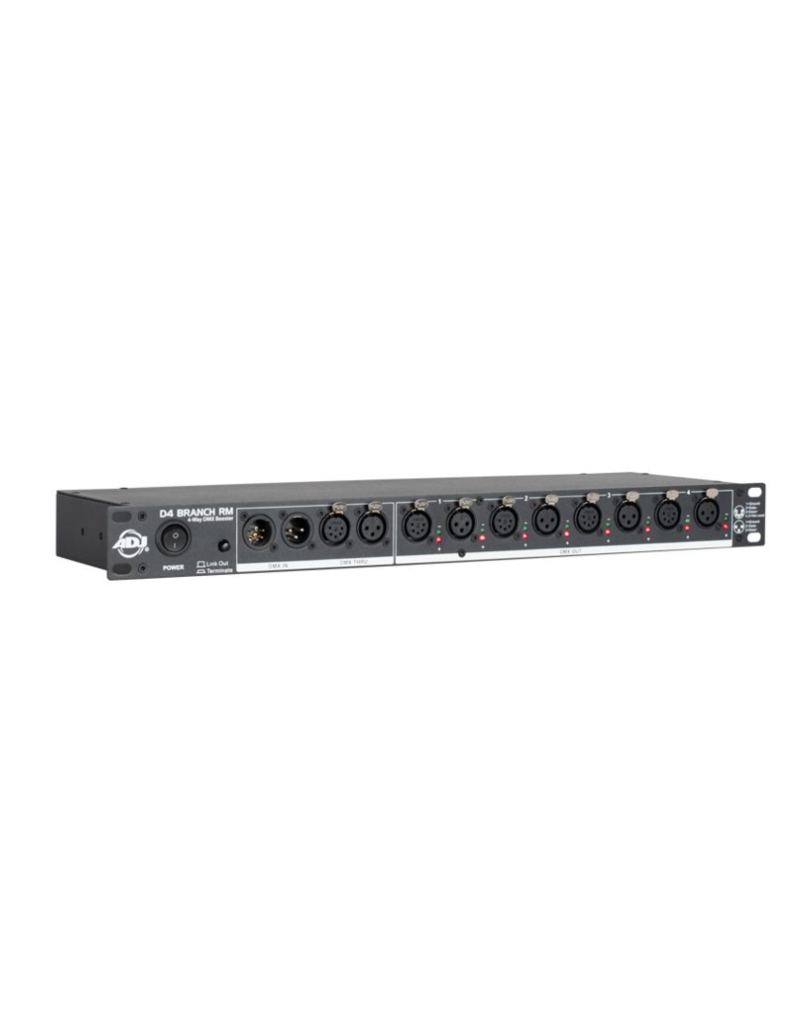 ADJ ADJ D4 Branch RM 4-Way DMX Distributor/Booster (D4B100)