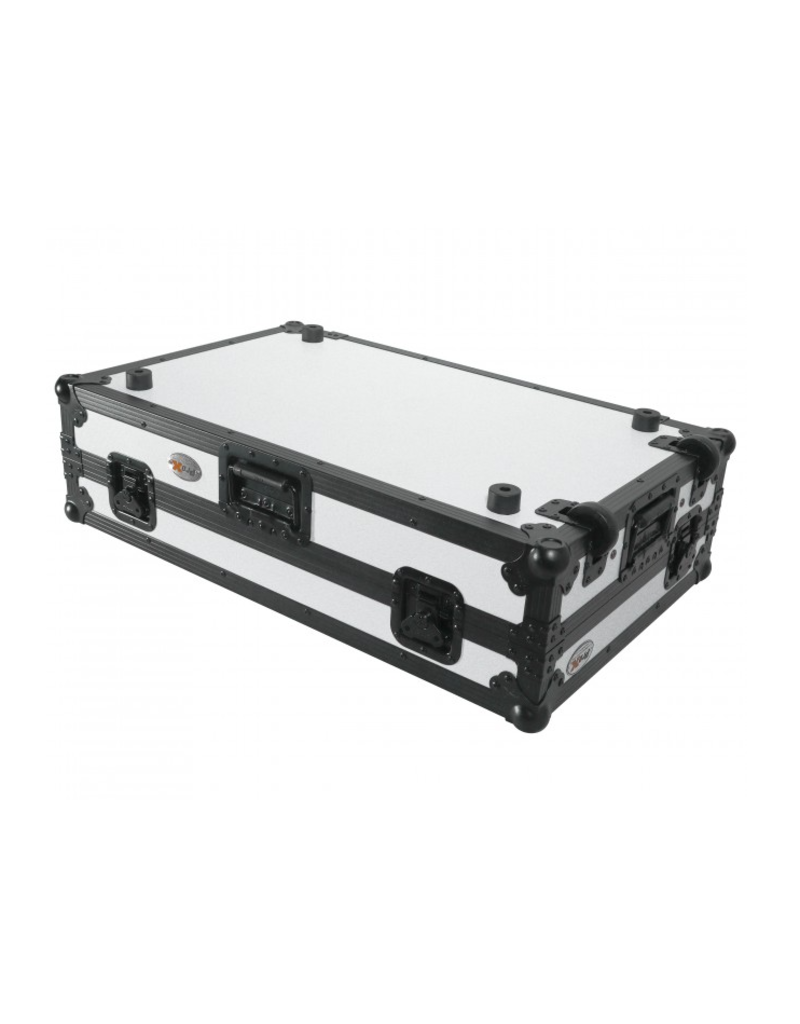 ProX ProX ATA Flight Style Road Case For Pioneer FLX10 or GRV6 w/ Laptop Shelf 1U Rack Space + Wheels White w/Black Finish ( XS-DDJFLX10WLTWH)