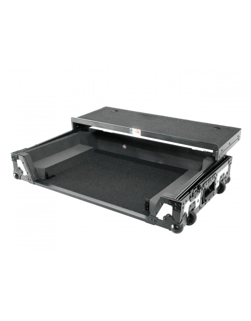 ProX ProX ATA Flight Style Road Case For Pioneer FLX10 or GRV6 w/ Laptop Shelf 1U Rack Space + Wheels White w/Black Finish ( XS-DDJFLX10WLTWH)