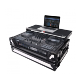 ProX ProX ATA Flight Style Road Case For Pioneer FLX10 or GRV6 w/ Laptop Shelf 1U Rack Space + Wheels White w/Black Finish ( XS-DDJFLX10WLTWH)