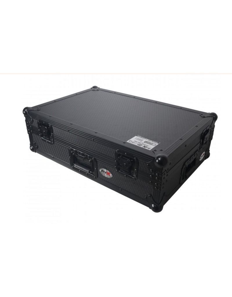 ProX ProX Flight Style Road Case For FLX10 or GRV6 DJ Controller w/ 1U Rack Space Wheels (XS-DDJFLX10WBL)