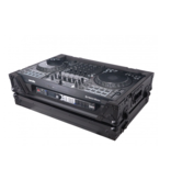 ProX ProX Flight Style Road Case For Pioneer DDJ-FLX10 DJ Controller with 1U Rack Space Wheels (XS-DDJFLX10WBL)