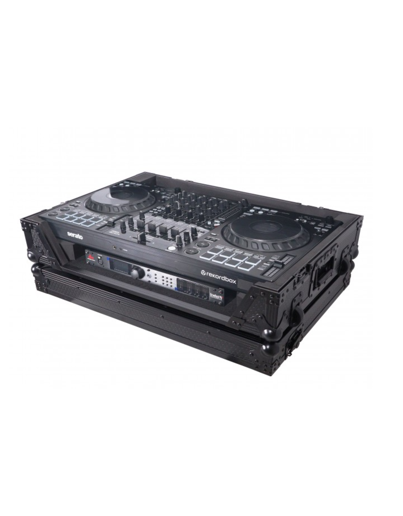 ProX ProX Flight Style Road Case For FLX10 or GRV6 DJ Controller w/ 1U Rack Space Wheels (XS-DDJFLX10WBL)