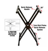 ProX ProxX Dual-Locking Keyboard DJ Controller Case Stand w/ Squeeze to Adjust Handle - 200 lb Cap  (X-KSD22)