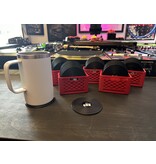 Mile High DJ Supply Mile High DJ Coaster Crate: 8 Plastic Drink Coasters in a Red Record Crate