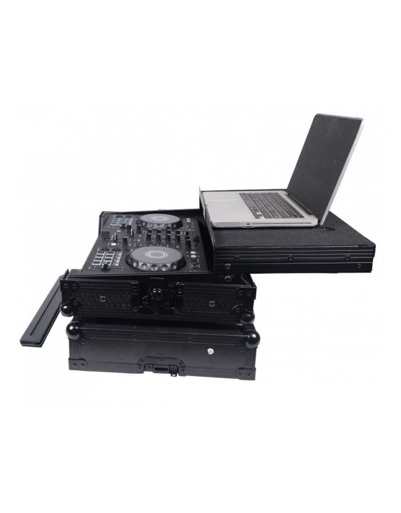 ProX ProX ATA Flight Road Case For FLX4, SB3, DDJ-400 DJ Controller w/ Laptop Shelf - Black Finish (X-DDJFLX4LTBL)
