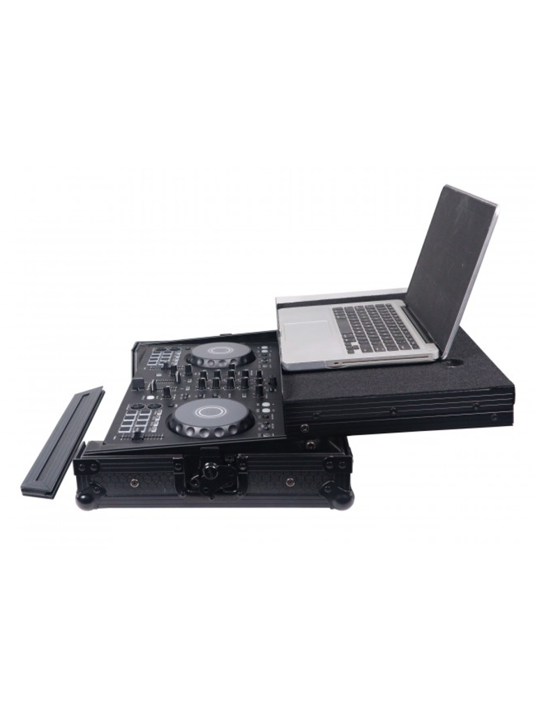 ProX ProX ATA Flight Road Case For FLX4, SB3, DDJ-400 DJ Controller w/ Laptop Shelf - Black Finish (X-DDJFLX4LTBL)